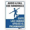 Lyle Warning Sign, 10 in Height, 7 in Width, Aluminum, Horizontal Rectangle, English, Spanish U1-1026-NA_7x10