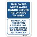 Lyle Hygiene Sign, 14x10 In., Bilingual, U1-1046-RA_10X14 U1-1046-RA_10X14