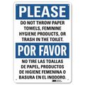 Lyle Hygiene Sign, 10x7 In., Bilingual, U1-1049-RA_7X10 U1-1049-RA_7X10