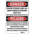 Lyle Danger Sign, 10x7 In., Bilingual, U1-1053-RD_7X10 U1-1053-RD_7X10