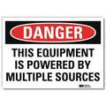 Lyle Danger Sign, 10x7 In., English, U1-1072-RD_10X7 U1-1072-RD_10X7