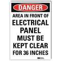 Lyle Danger Sign, 10x7 In., English, U1-1083-RD_7X10 U1-1083-RD_7X10