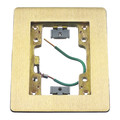 Hubbell Wiring Device-Kellems Rectangular Floor Flange, Rectangular, Metallic SB3083W