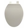 Jones Stephens Stndrd Plstc Seat, Wht, Elongtd Open Frnt, With Cover, Elongated, White C8033O00