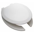 Jones Stephens Deluxe Molded Wood Seat, w/Cvr, Wht, With Cover, Molded Wood, Elongated C014WDO00