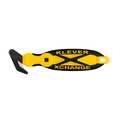 Klever Hook-Style Safety Cutter, 7 in Length, Fixed Steel Blade, Rubberized Oval Handle, Yellow KCJ-XC-30Y