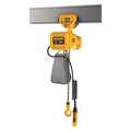Harrington Electric Chain Hoist, 500 lb, 10 ft, Push Trolley, 230V, Yellow NERP003SD-10 / 230v
