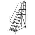 Tri-Arc 116 in H Steel Rolling Ladder, 8 Steps KDSR108246-D3