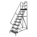 Tri-Arc 132 in H Steel Rolling Ladder, 9 Steps, 450 lb Load Capacity KDSR109242-D3