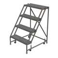 Tri-Arc 40 in H Steel Rolling Ladder, 4 Steps, 450 lb Load Capacity KDSR004246
