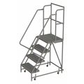 Tri-Arc 76 in H Steel Rolling Ladder, 4 Steps KDSR104242-D3