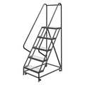 Tri-Arc 86 in H Steel Rolling Ladder, 5 Steps, 450 lb Load Capacity KDSR105242