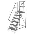 Tri-Arc 96 in H Steel Rolling Ladder, 6 Steps KDSR106166-D3