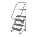 Tri-Arc 76 in H Steel Tilt and Roll Ladder, 4 Steps, 450 lb Load Capacity KDTF104242