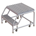 Tri-Arc 20 in H Aluminum Rolling Step, 2 Steps, 350 lb Load Capacity WLAR002165-D4