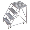 Tri-Arc 40 in H Aluminum Rolling Ladder, 4 Steps, 350 lb Load Capacity WLAR004164-D4