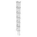 Tri-Arc 29 ft Fixed Ladder with Safety Cage, Steel, 30 Steps, Top Exit, Gray Powder Coated Finish WLFC1130