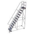 Tri-Arc 156 in H Aluminum Rolling Ladder, 12 Steps, 350 lb Load Capacity WLAR112244