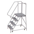 Tri-Arc 72 in H Aluminum Rolling Ladder, 4 Steps WLAR104245-D4
