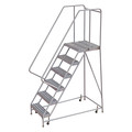 Tri-Arc 92 in H Aluminum Rolling Ladder, 6 Steps, 350 lb Load Capacity WLAR106164-D4