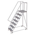 Tri-Arc 102 in H Aluminum Rolling Ladder, 7 Steps, 350 lb Load Capacity WLAR107244-D4