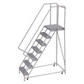 Tri-Arc 102 in H Aluminum Rolling Ladder, 7 Steps, 350 lb Load Capacity WLAR107245-D4