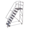 Tri-Arc 112 in H Aluminum Rolling Ladder, 8 Steps, 350 lb Load Capacity WLAR108244-D5