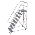 Tri-Arc 112 in H Aluminum Rolling Ladder, 8 Steps, 350 lb Load Capacity WLAR108245-D4