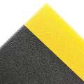 Notrax Antifatigue Mat, Black/Yellow, 6 ft. L x 2 ft. W, Vinyl, Pebble Surface Pattern, 3/8" Thick 415S0026BY