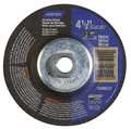 Norton Abrasives Depressed Center Wheels, Type 27, 4 1/2 in Dia, 0.25 in Thick, 5/8"-11 Arbor Hole Size 66252843605