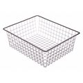 Marlin Steel Wire Products White Wire Tote Basket, 21"x17"x7.17" 00-00363221-02