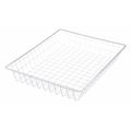 Marlin Steel Wire Products White Wire Tote Basket, 21"x17"x3.17" 00-00363220-02