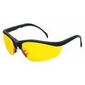 Mcr Safety Safety Glasses, Amber Scratch-Resistant KD114AF
