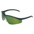 Mcr Safety Safety Glasses, Green Scratch-Resistant T11130