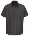 Dickies Short Sleeve Shirt, Charcoal, Poly/Cotton, L WS20CH SS L
