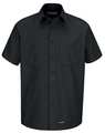 Dickies Short Sleeve Shrt, Blk, Polyester/Cottn, LT WS20BK SSLL