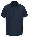Dickies Short Sleeve Shirt, Navy, Polyester/Cotton, LT WS20NV SSLL