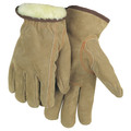 Mcr Safety Brown Leather Driver Pile Lined, M, PK12 3170M