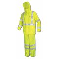 Mcr Safety Breathable Pu Poly Class 3 Jacket W H, 4XL 598RJHX4