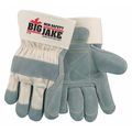 Mcr Safety Double Leather Palm Fingers, 15, PK12 1715