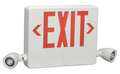 Dual-Lite Exit Sign w/Emergency Lights, LED, Red HCXURW-03L