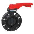 Hayward Flow Control Butterfly Valve, 3", PVC/EPDM, Lever Handle BYCS1030E1LGA