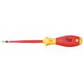 Wiha Insulated Slotted Screwdriver 3/16 in Round 32052