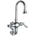 Chicago Faucet Manual, 3" Mount, Commercial 2 Hole Gooseneck Service Sink Faucet 225-ABCP