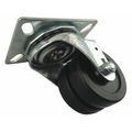 Zoro Select Dual Wheel Swivel Caster, Rubber, 3 in, 350 lb 26Y510
