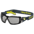 Hexarmor Safety Glasses, Wraparound Gray Polycarbonate Lens, Anti-Fog, Scratch-Resistant 11-12003-04