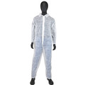 West Chester Protective Gear Disposable Coveralls, 4Xl, 25 PK, White, Polypropylene, Zipper 3502/XXXXL