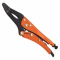 Grip-On 10" Long nose universal locking pliers with a 35 degree angle. GR127B10