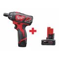 Milwaukee Tool Cordless Screwdriver Kit, Chuck 1/4" 2401-22, 48-11-2460