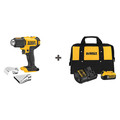 Dewalt Heat Gun, Battery Powered, 20V DC, Dual Temp. Setting, Pistol Handle DCE530B/DCB205CK